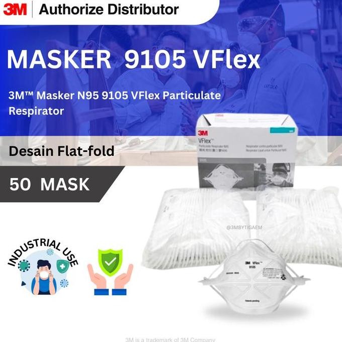 NEW - Masker N9 90 VFlex Particulate Respirator - Box isi 0 Masker