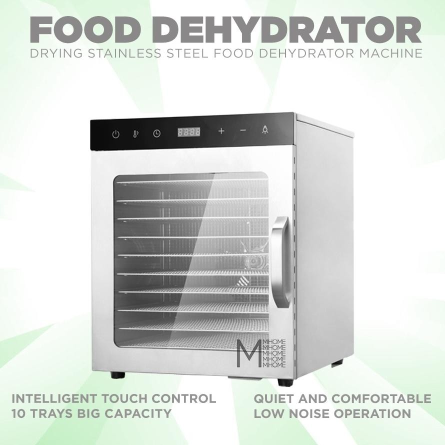 PAPALOLO Drying Stainless Steel Food Dehydrator Machine 10 Trays SS-10H