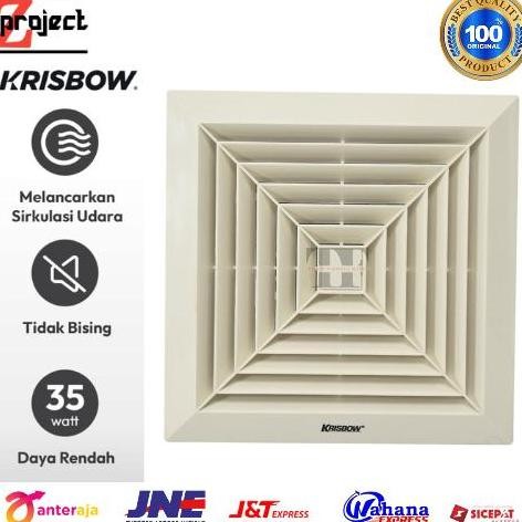 KRISBOW Exhaust Fan Plafon 10 Inch / Hexos Fan Krisbow Ceiling 10 Inch
