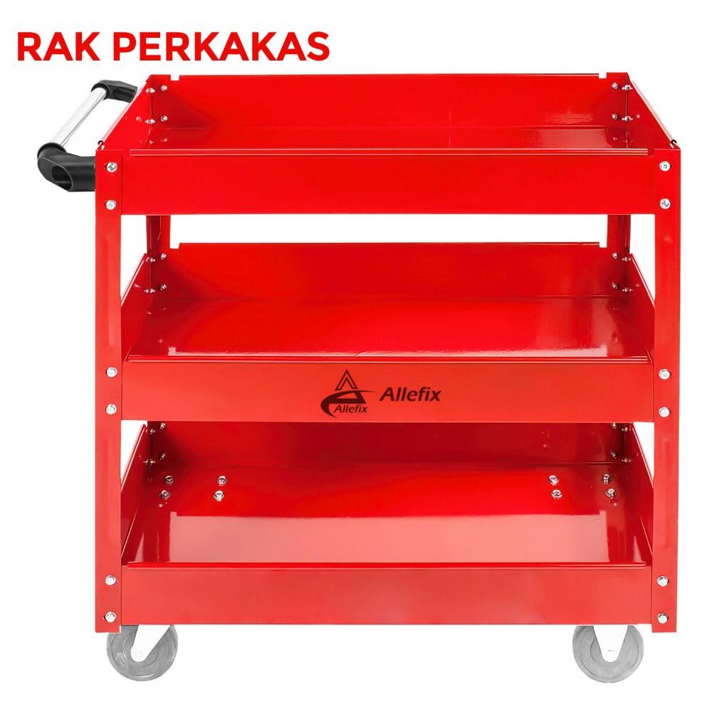 Troli Bengkel 3 Susun Rak Perkakas Bengkel Multifungsi -6650