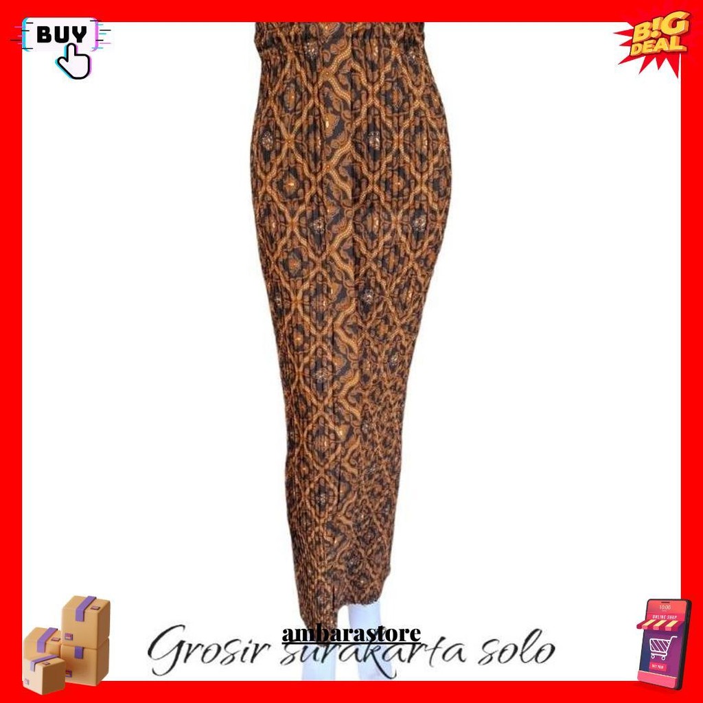 Rok Plisket Batik Wiru Motif Sido Luhur/Rok Wiru Plisket Batik Terlaris