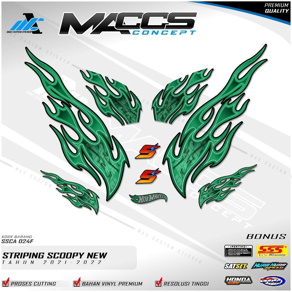 Original Stiker Scoopy Api Hotwheels - Striping Honda Scoopy 2017 2018 2019 2020 2021 - All New Scoo