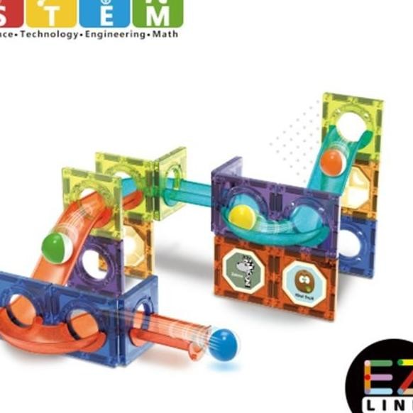 Okiedog Ezlink 3D Magnetic Marble Run Mainan Edukasi Anak