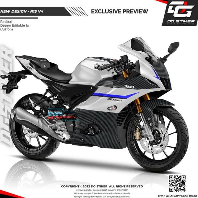 Decal Stiker R15 V4 r1m Original