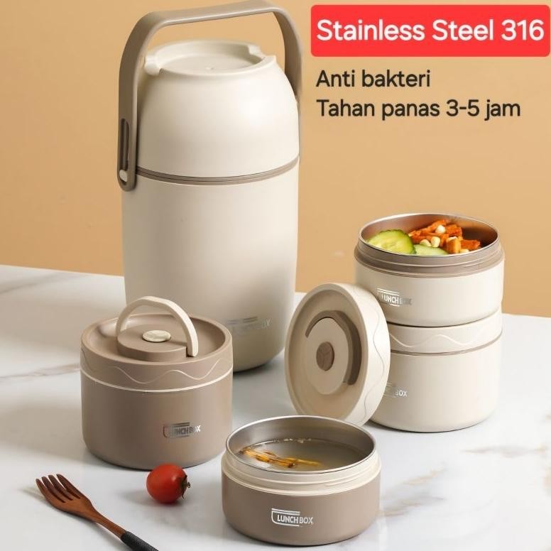 Kotak makan lunch box bento 316 stainless steel