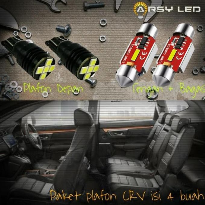 ARSY LED LAMPU Plafon Kabin Mobil CRV CR-V isi 4 Gen5 Super Terang