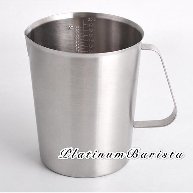 Top sus304 Milk jug 2000ml 2L pitcher gelas ukur gelas takar stainless CO