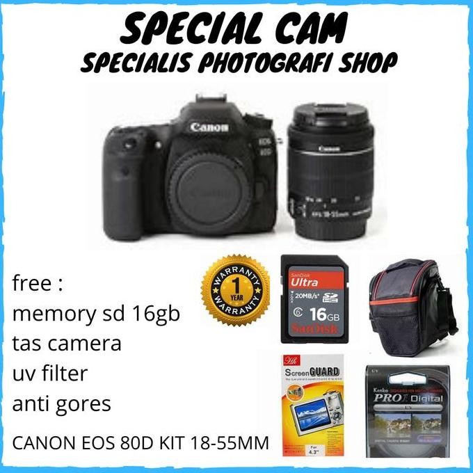 Camera Canon 80D Kit 18-55Mm / Canon 80D Kit 18-55Mm Allshop