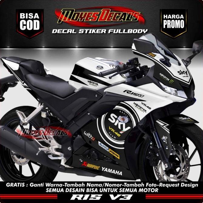 Decal R15 V3 Full Body Keren Stiker R15 V3 Full Body Keren Striping R15 V3 Terbaru SKY Original