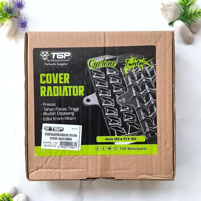 COVER RADIATOR PCX 160 CHROME VARIO 160 BLACK CHROME TWISTER