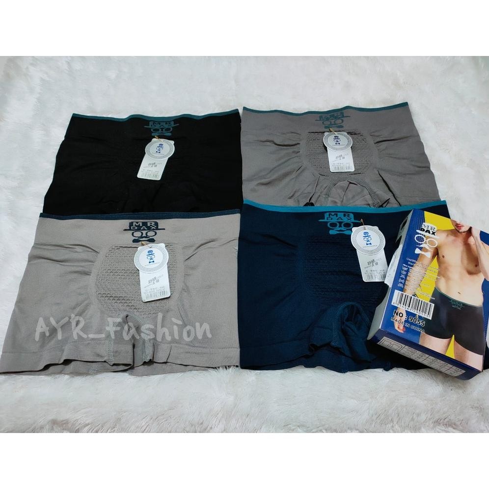 6 Pcs Mr Dax | Celana Dalam Boxer Pria Seamless Rajut / Cd Cowok Laki - Size M,L,Xl,Xxl - Mr Dax 296