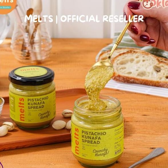 

Melts Pistachio Kunafa Spread Selai Kacang Crunchy Plant Based Vegan Untuk Olesan Roti Bahan Kue Baking Topping Pastry Nagihcoklat