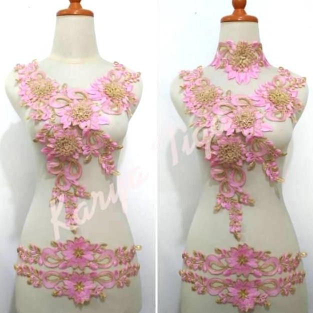 

!!!!!!] Renda Bordir Dahlia Set Pink