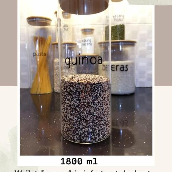 

Toples Kaca Tutup Kayu Bambu Kedap Tempat Bumbu Sayarapi Nara 1800Ml