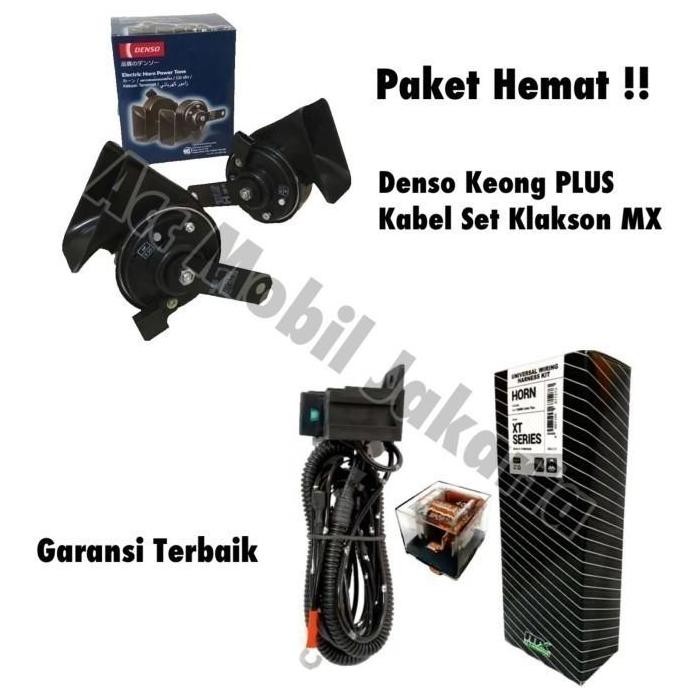 PAKET KLAKSON MOBIL RUSH TERIOS DENSO KEONG PLUS KABEL SET RELAY MX