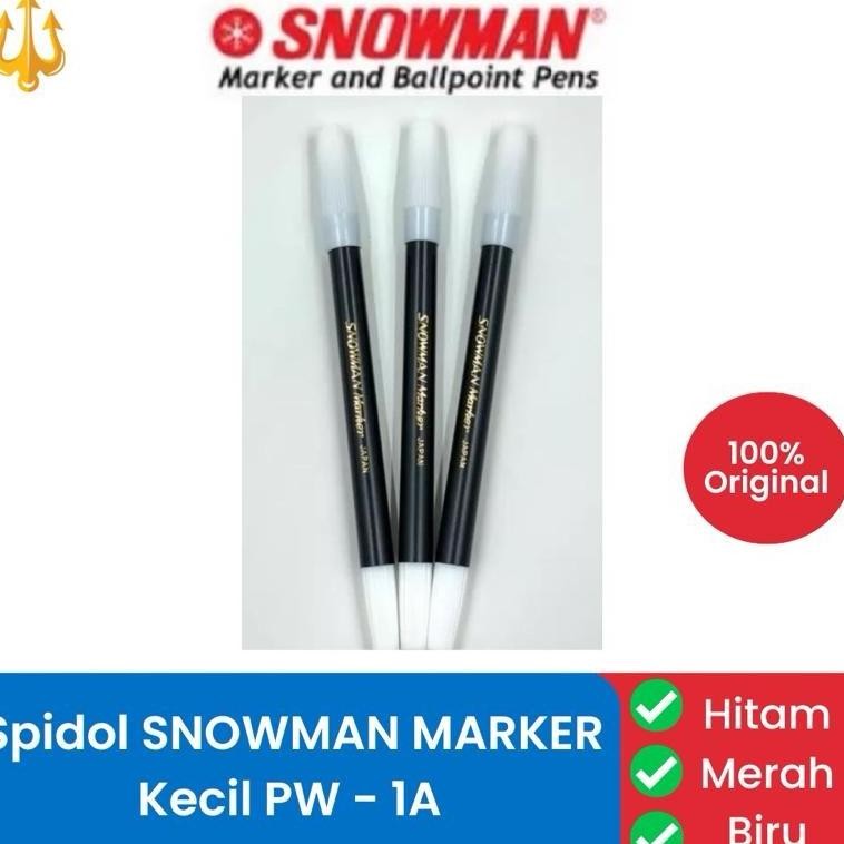 

New Arrival Terlaris [Harga 1 Lusin] Spidol Kecil Snowman Pw-1A Hitam Biru Merah New Arrival