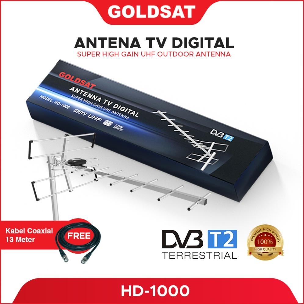 Antena Tv Digital Outdoor Goldsat Hd-1000 / Antena Tv Luar