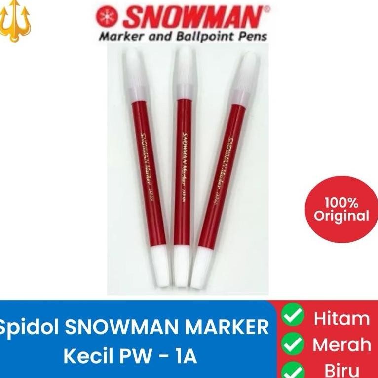 

Terlaris Terlaris [Harga 1 Lusin] Spidol Kecil Snowman Pw-1A Hitam Biru Merah Terlaris