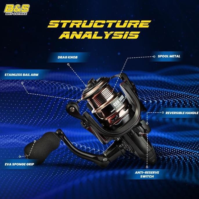 Reel LEMOREN pancing Ukuran CE6-1000 bahan paduan Alumunium putaran halus gear rasio 5.1:1 max drag 