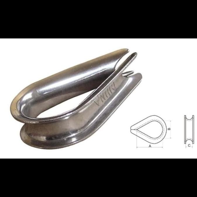 @#@#@#] 8MM KAUSEN CAUSEN THIMBLE SLING SELING STAINLESS SS TALI KAWAT BAJA