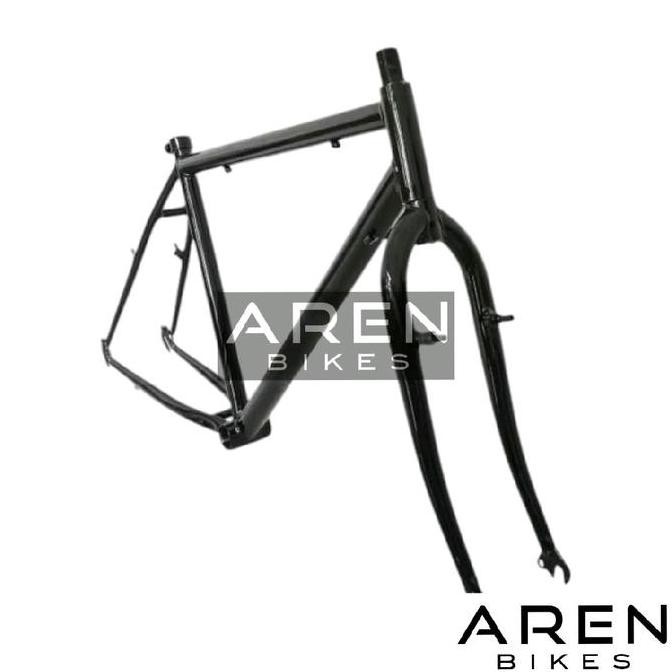 FRAME SET SEPEDA FEDERAL 26 MTB BAYANGAN HITAM DALANGAN BESI HITAM LAKI LAKI COWOK COMMUTER BIKE FOR