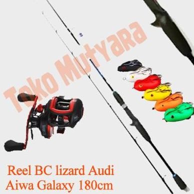 Set Pancing BC Audi dan Joran Aiwa Galaxy 180cm Bonus Softfrog