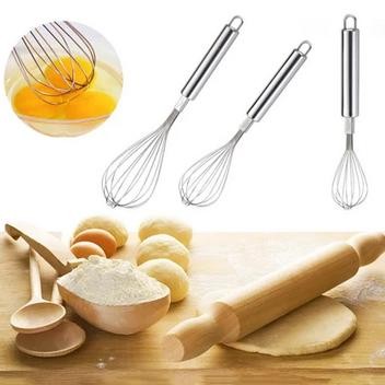 Bisa Cod Pengocok Telur Kocokan Telor Manual Stainless Spiral Tebal Hand Mixer Egg Whisk Adonan Kue 