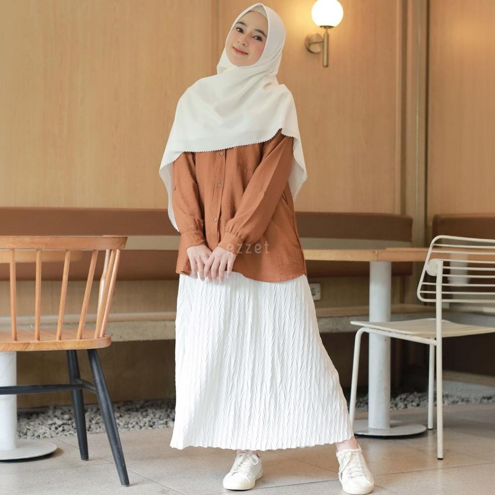 Termurah Ezzet - Adiva Rok Dewasa Plisket Premium Korean Style Pleats Skirt Jumbo Gjk-25