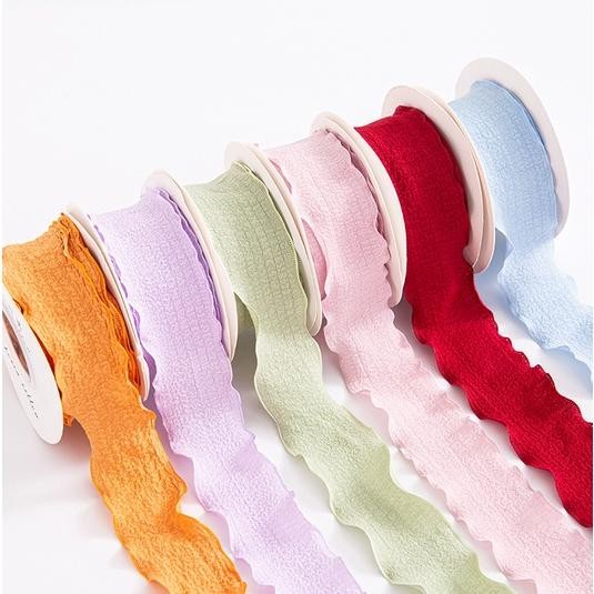 

Cod [1Roll/9Meter] Korea Ribbon Wave / Pita Buket Bunga / Pita Kado / Flower Bouquet Ribbon Roll Fb-4