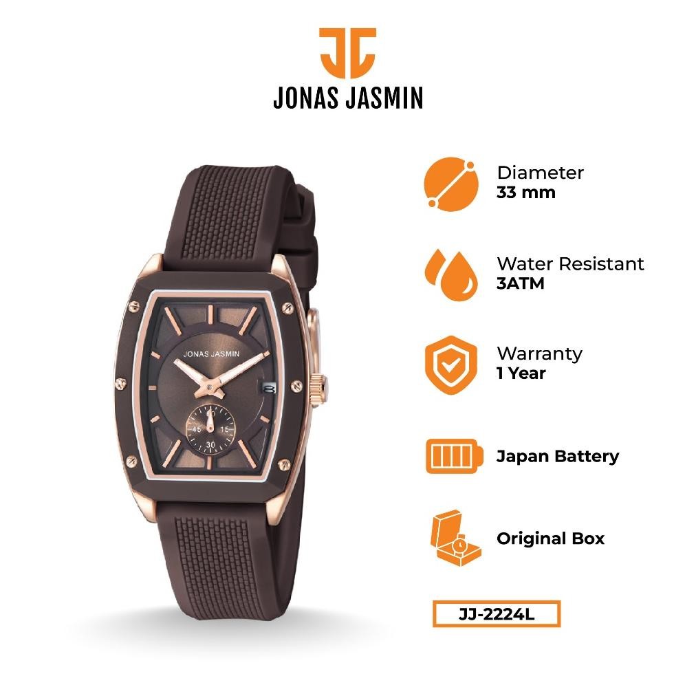 [Kecil Jonas Jasmin - Jam Tangan Wanita Analog Jj-2224L Include Box Fullset Ac-8