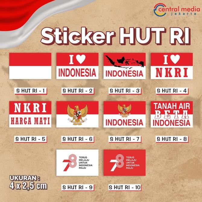 

Sticker Bendera Merah Putih HUT RI Stiker Pipi 17 Agustus Dirgahayu Indonesia