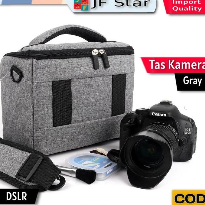 Tas Kamera Selempang Import Dslr Camera Waterproof Original - Gray