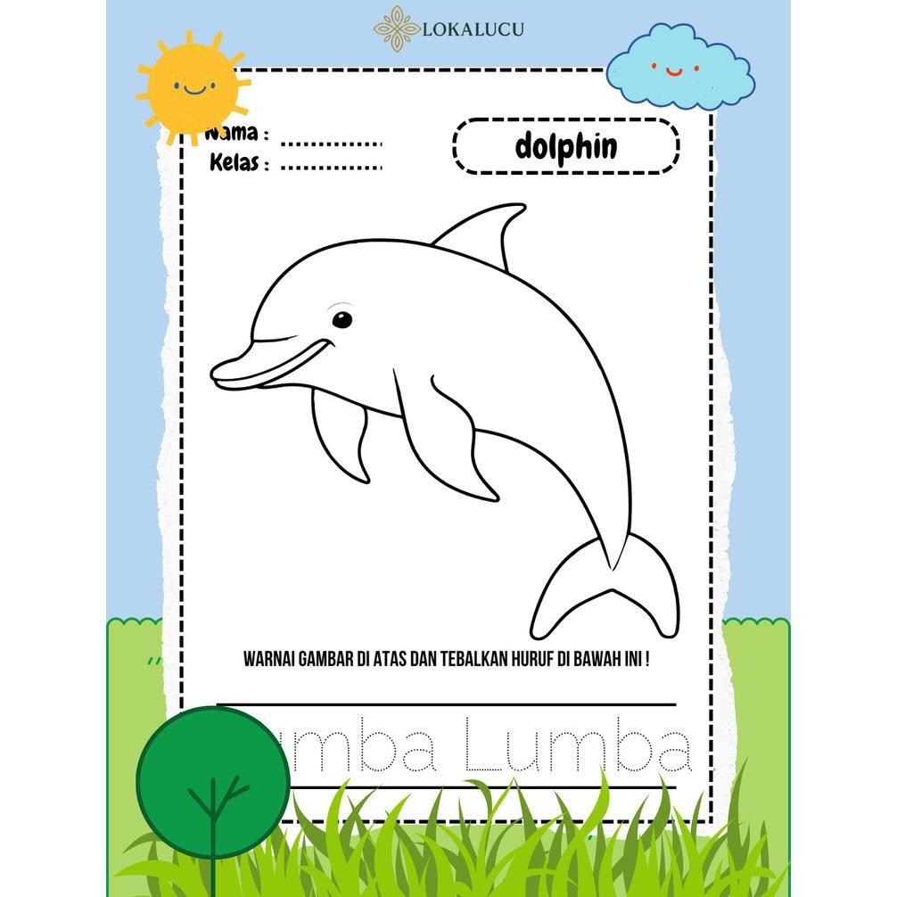 

50 Lembar Mewarnai Edukasi Anak Kertas A5Tebal, Tema Hewan, Buah, Sayur, Bunga, Profesi Ready stock