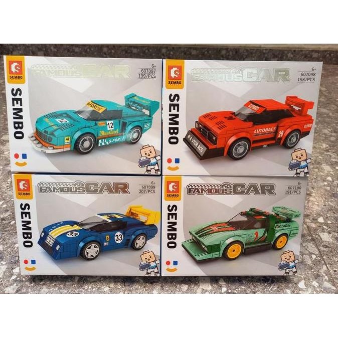 Sembo 607097 - 607098 Sport Race car mobil brick block lego compatible