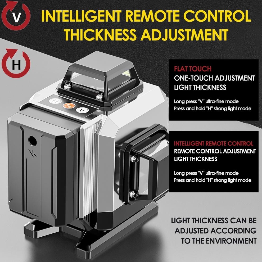 Laser Level Bangunan Waterpass Laser Keramik Laser Level Leveling 4D 16 Line Digital Meteran Laser L