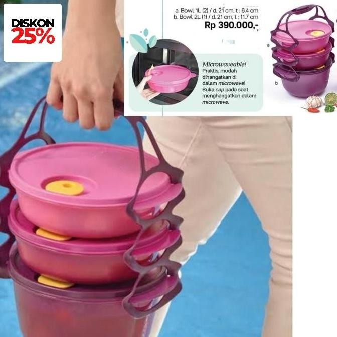 Ready Tupperware Kotak Makan Rantang Besar Wadah Bekal Nasi Ikan Daging Ayam