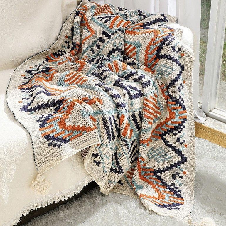 Bohemian Sofa Blanket Bedspread Penutup Sofa Selimut Sofa Throw Blanket