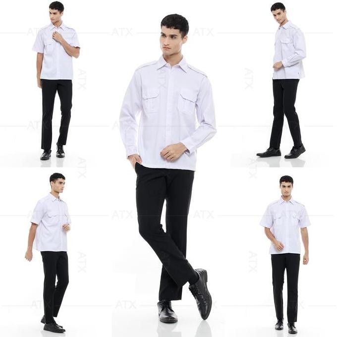 Baju Dinas Putih Seragam Kerja Lengan Panjang Pendek Kemeja PDH PDL PNS Tactical
