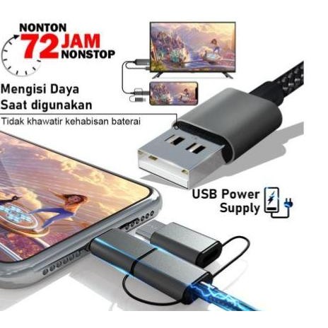TERBARU - Type-c micro usb lightning to hdmi px 200cm cable 1080p mha-130 mha130