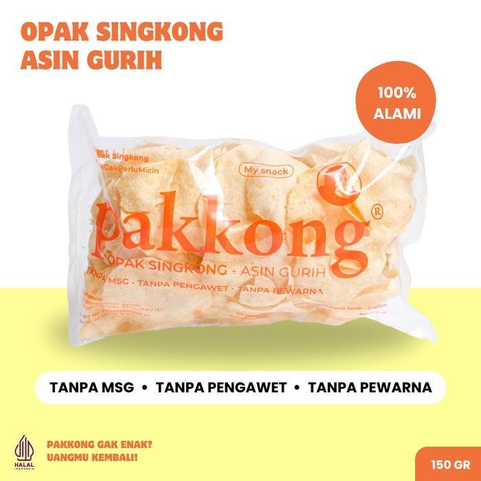 

SBID PAKKONG Opak Singkong Asin Gurih - Rasa Lenbih Ringan/Mild (Tanpa MSG & Pengawet)