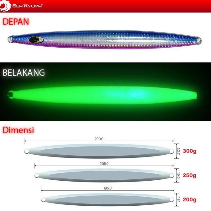 Searyoma Metal Jig Rapid Cut Import 200g - 300g