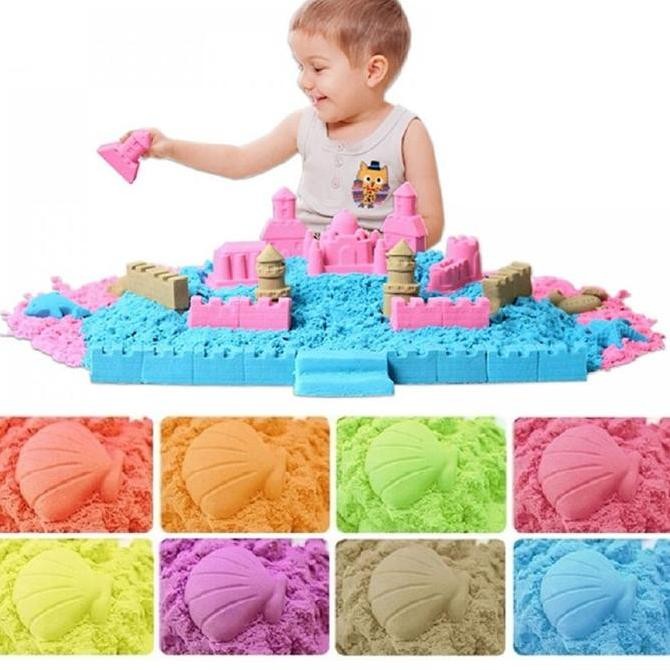 Paket Pasir Ajaib 1KG/ Mainan Anak Edukasi Pasir Ajaib Paket Lengkap