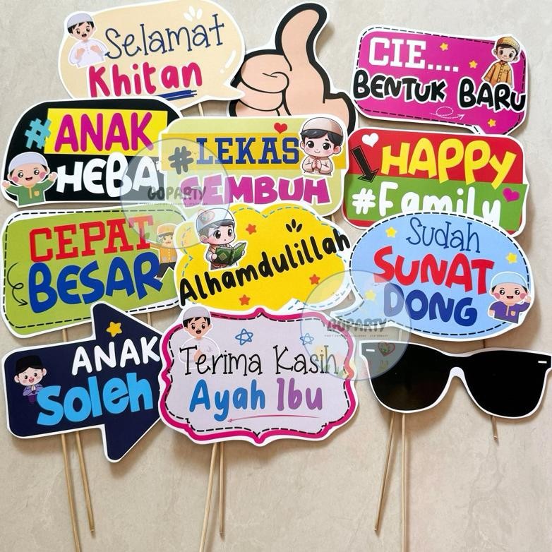 KHITANAN KHITAN PHOTOBOOTH PROPS TONGKAT FOTO DEKORASI HIASAN PHOTO