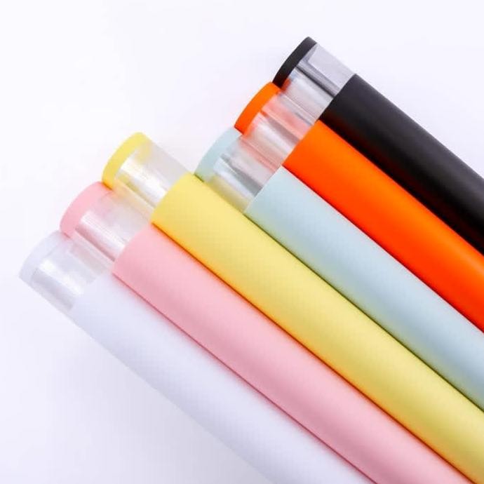 

20 Lembar Cellophane Polos List Transparan Color Korean Wrapping W047