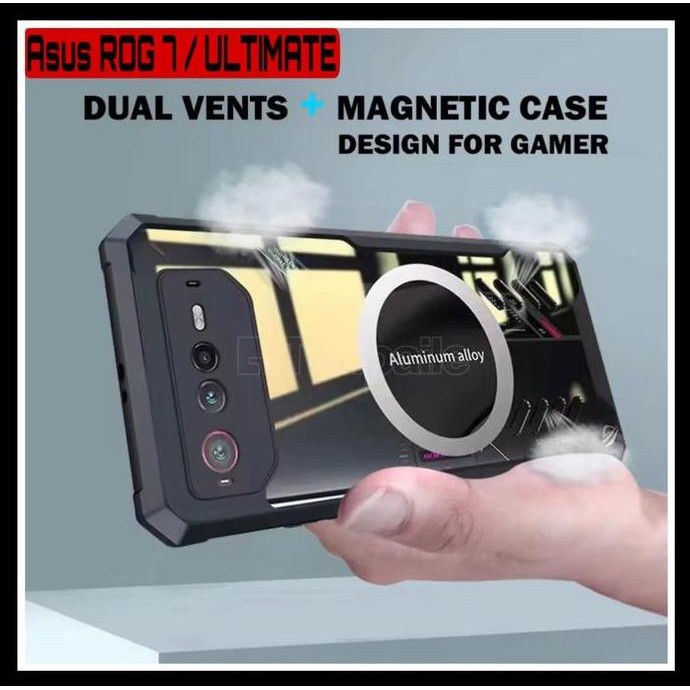 Asus Rog Phone 7 / Ultimate Cooling Magnetic Original Case Transparan