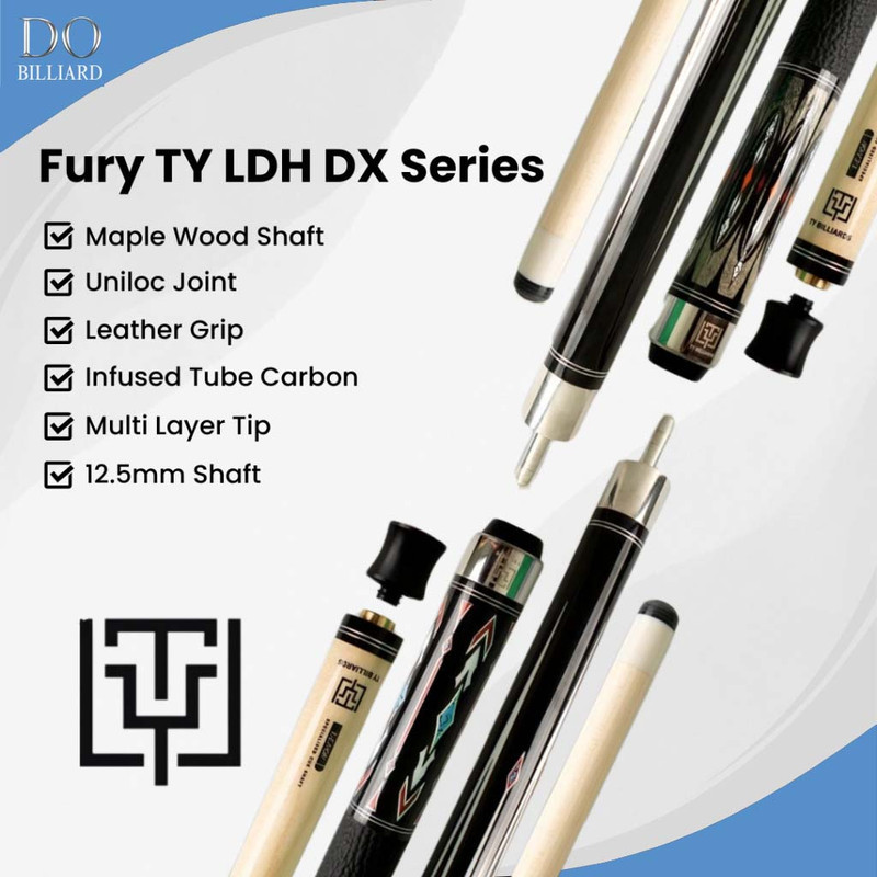 Stick Billiard FURY TY LDH DX SERIES Low Deflection Shaft Cue Stick Billiard / Stick Fury TY LDH DX 