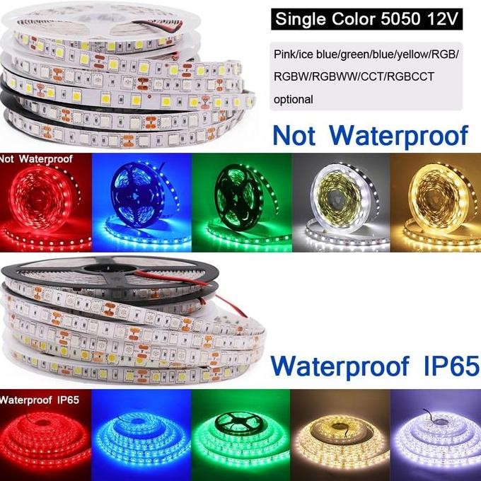 Tripledi Led Strip Rgb 5050 5 Meter Waterproof Ip65 Epoxy Lampu Hias Plafon Tempel Dinding Smart Lig