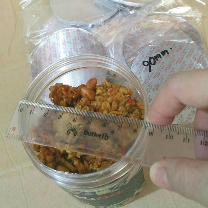 100Pcs Seal Botol Pet Ukuran 9Cm - Seal Aluminium Foil Toples Tabung 9Cm