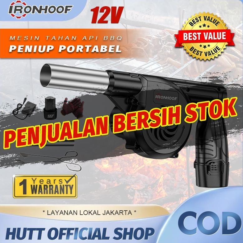 Kipas BBQ portabel untuk luar ruangan Set blower mini BBQ blower portabel 12V DC cocok untuk camping