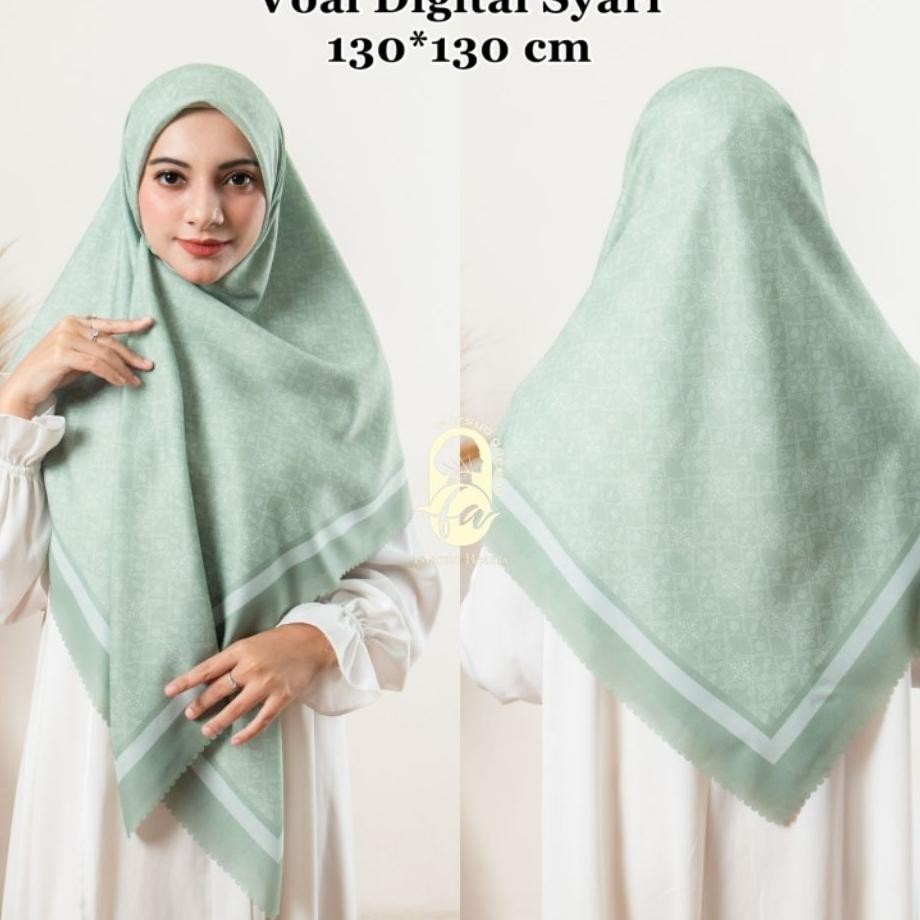 Hijab Segi Empat Voal Motif Syari Uk 130 X130 Hijab Segi Empat Syari Motif Voal Sublim